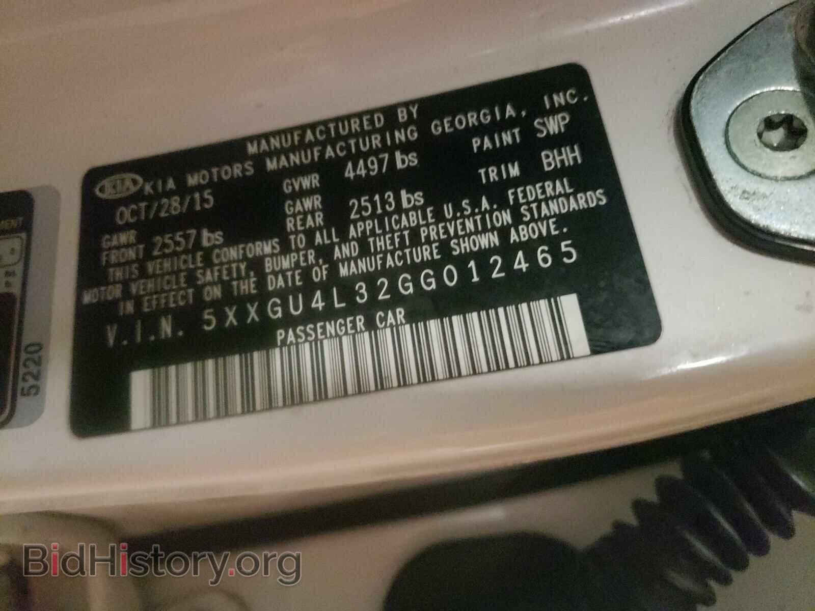 2016 KIA OPTIMA - VIN: 5XXGU4L32GG012465 - Photo 10
