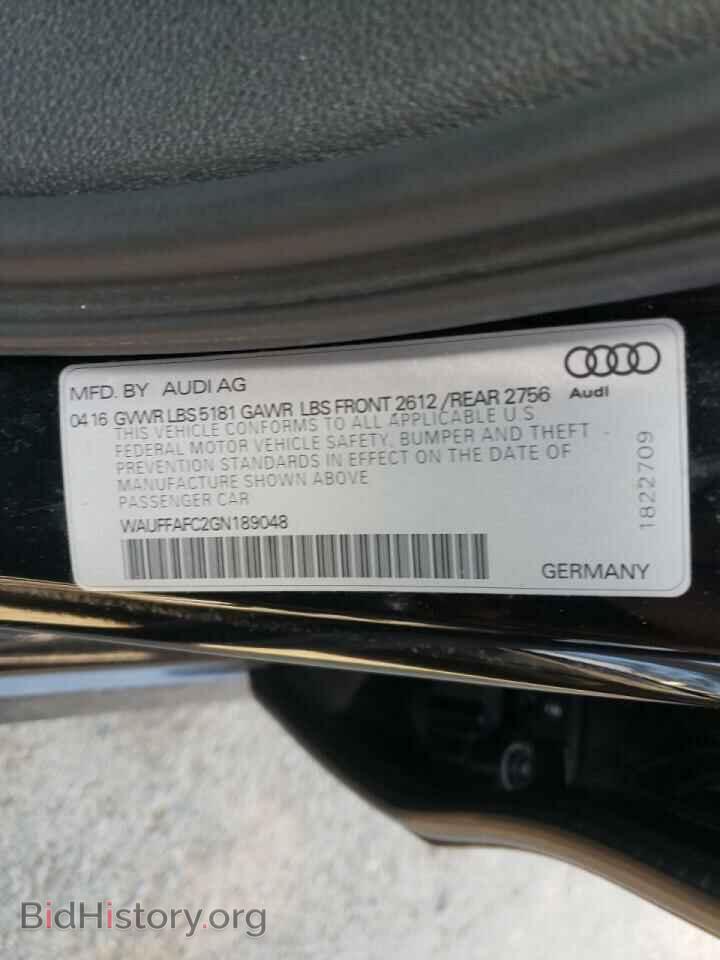 2016 AUDI A6 - VIN: WAUFFAFC2GN189048 - Фото 10