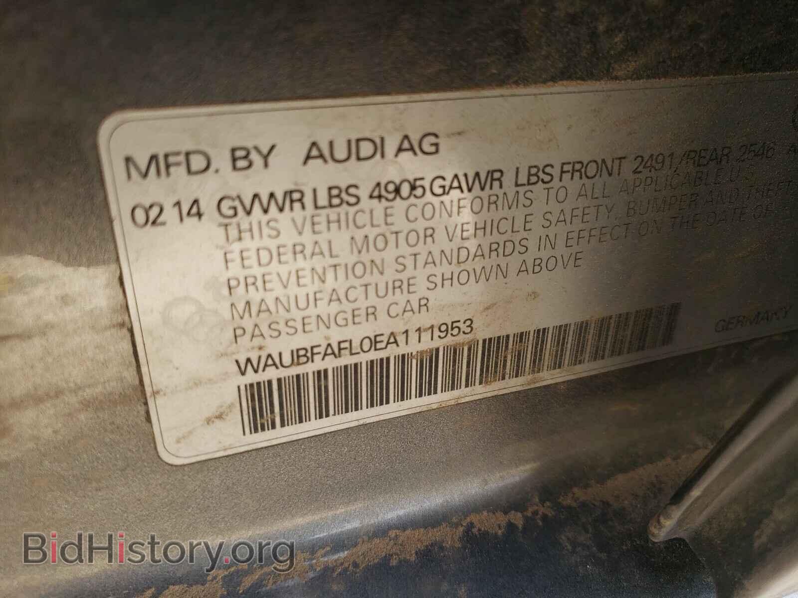 2014 AUDI A4 - VIN: WAUBFAFL0EA111953 - Photo 10