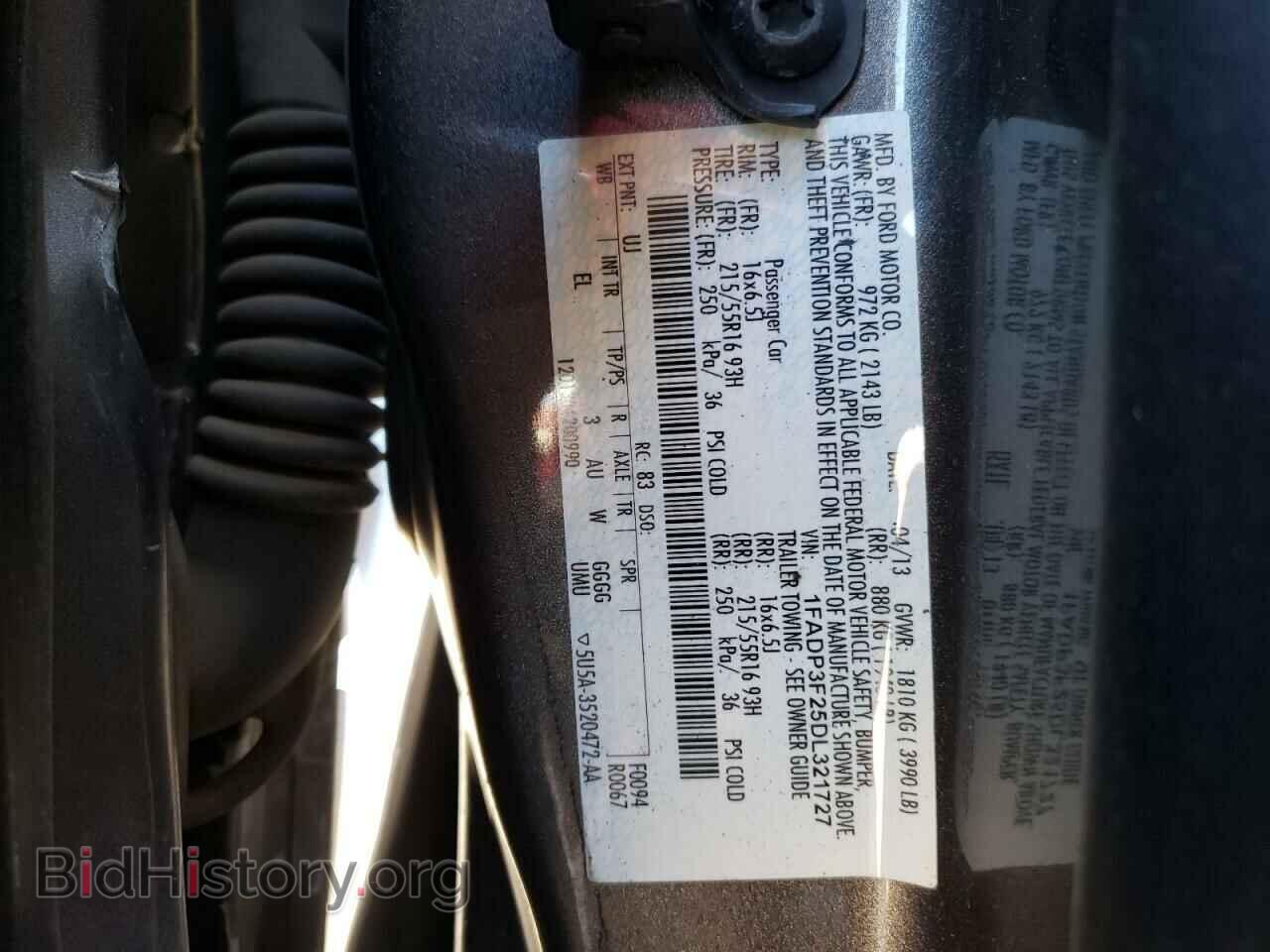 2013 FORD FOCUS - VIN: 1FADP3F25DL321727 - Фото 10