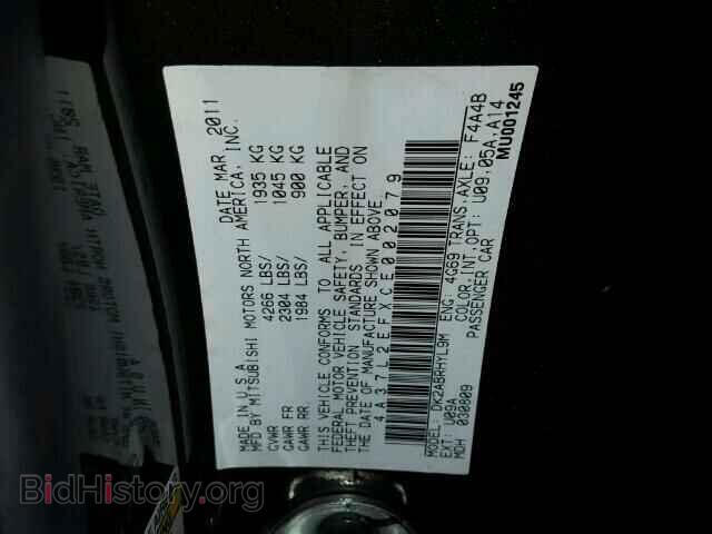 2012 MITSUBISHI ECLIPSE - VIN: 4A37L2EFXCE002079 - Фото 10