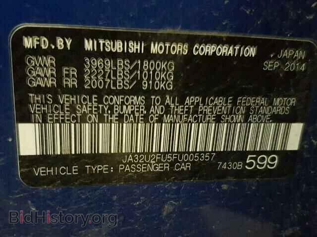 2015 MITSUBISHI LANCER - VIN: JA32U2FU5FU005357 - Фото 10
