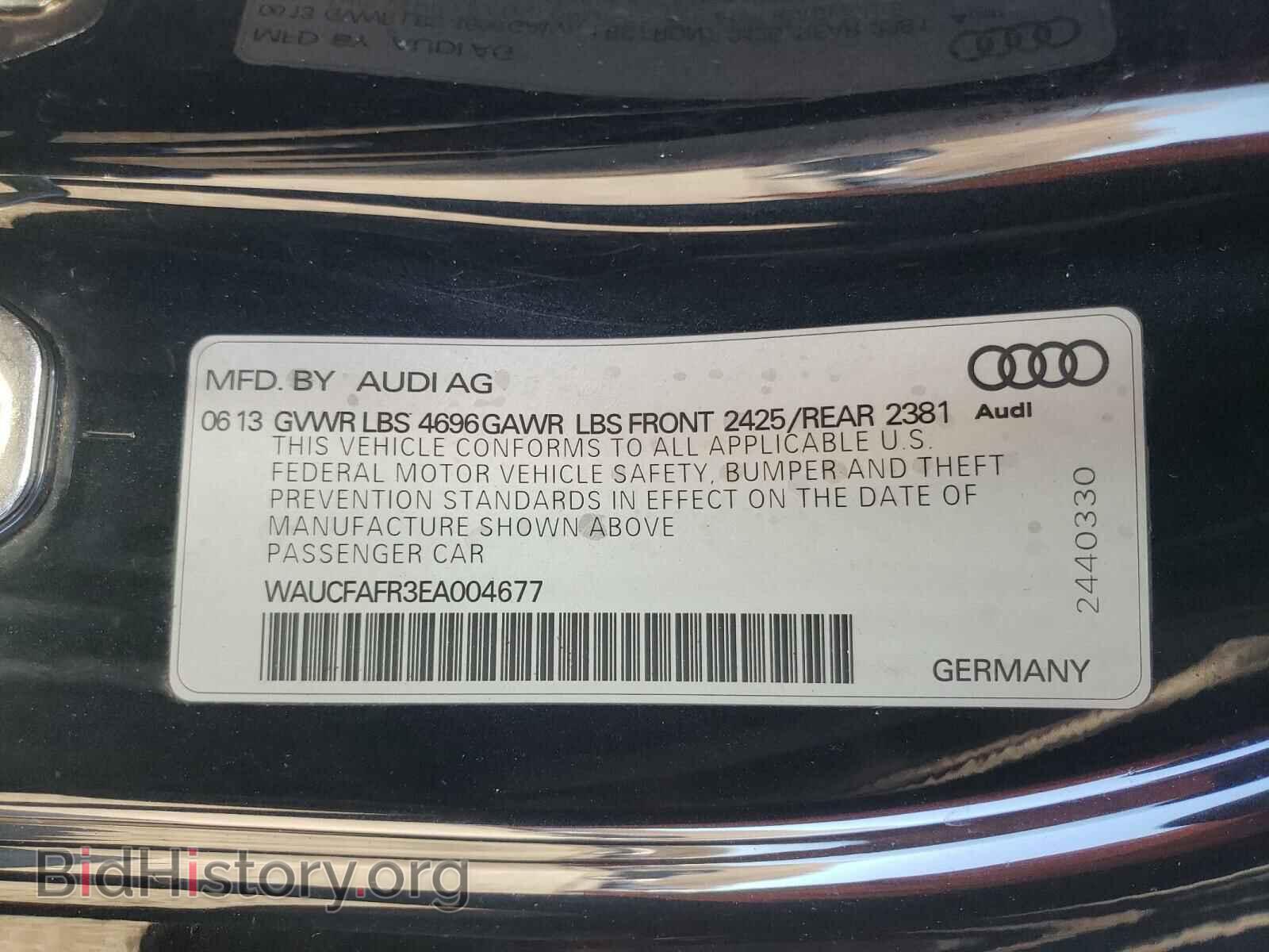 2014 AUDI A5 - VIN: WAUCFAFR3EA004677 - Фото 10