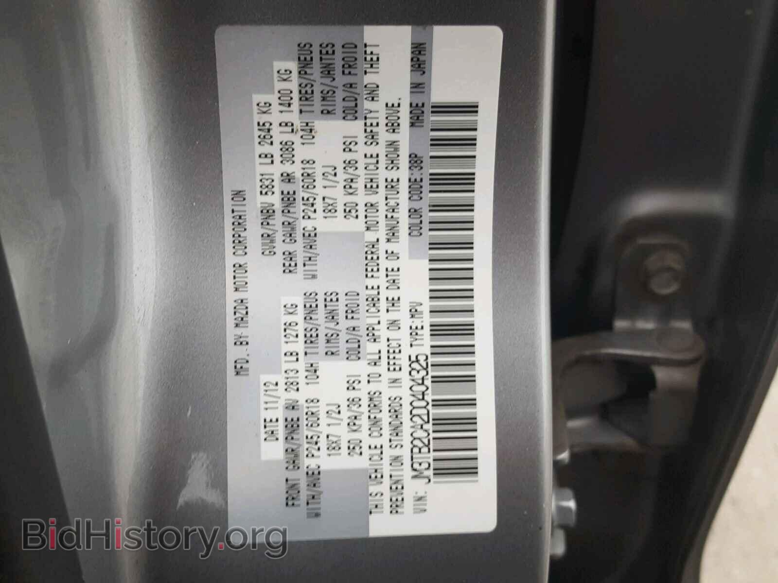 2013 MAZDA CX-9 - VIN: JM3TB2CA2D0404325 - Фото 10
