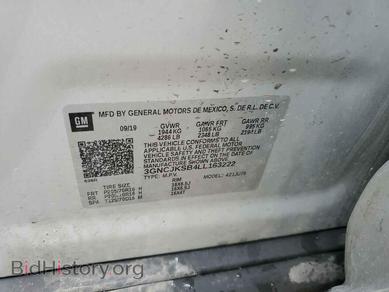 2020 CHEVROLET TRAX - VIN: 3GNCJKSB4LL163222 - Photo 13
