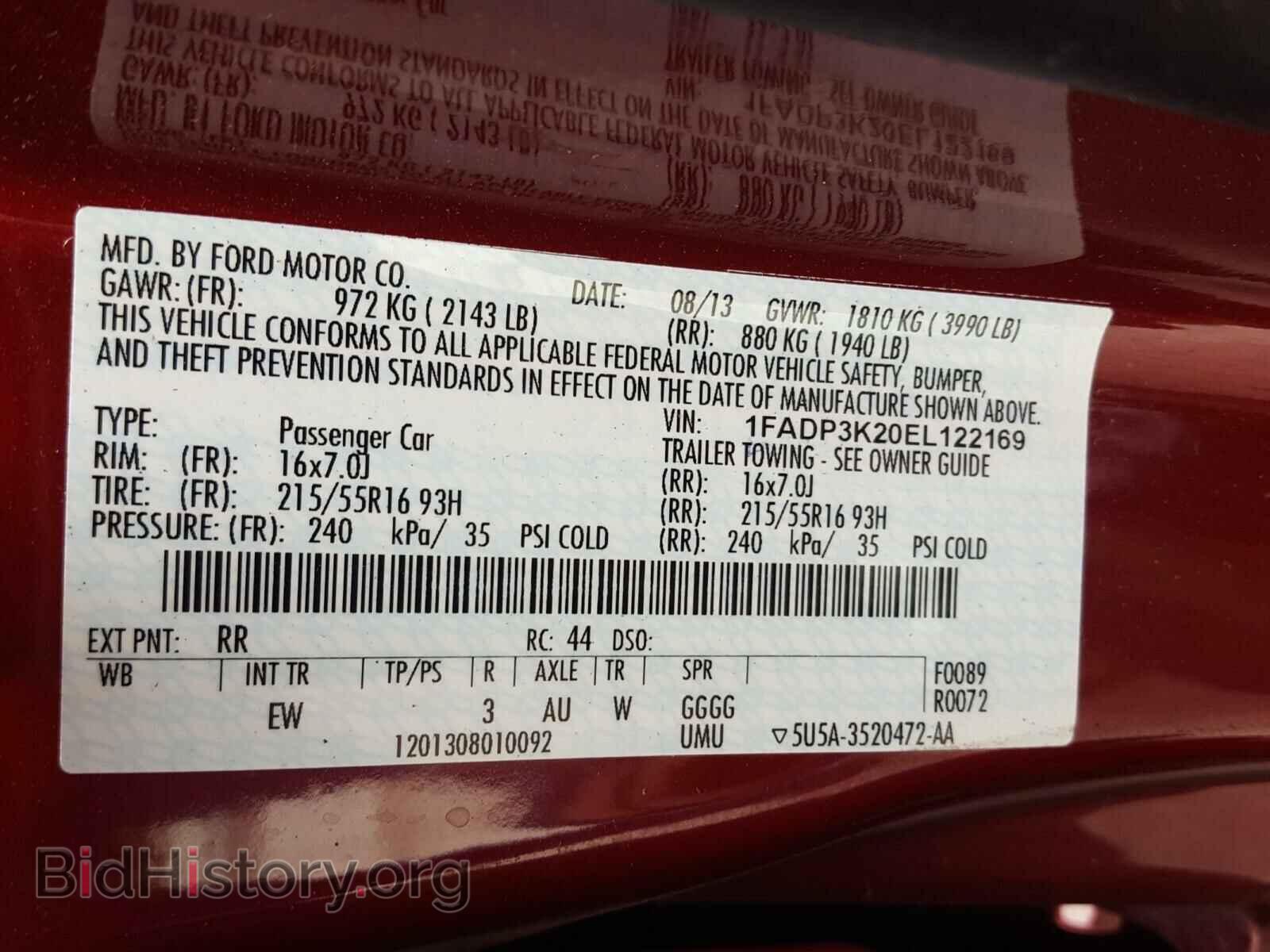 2014 FORD FOCUS - VIN: 1FADP3K20EL122169 - Photo 10