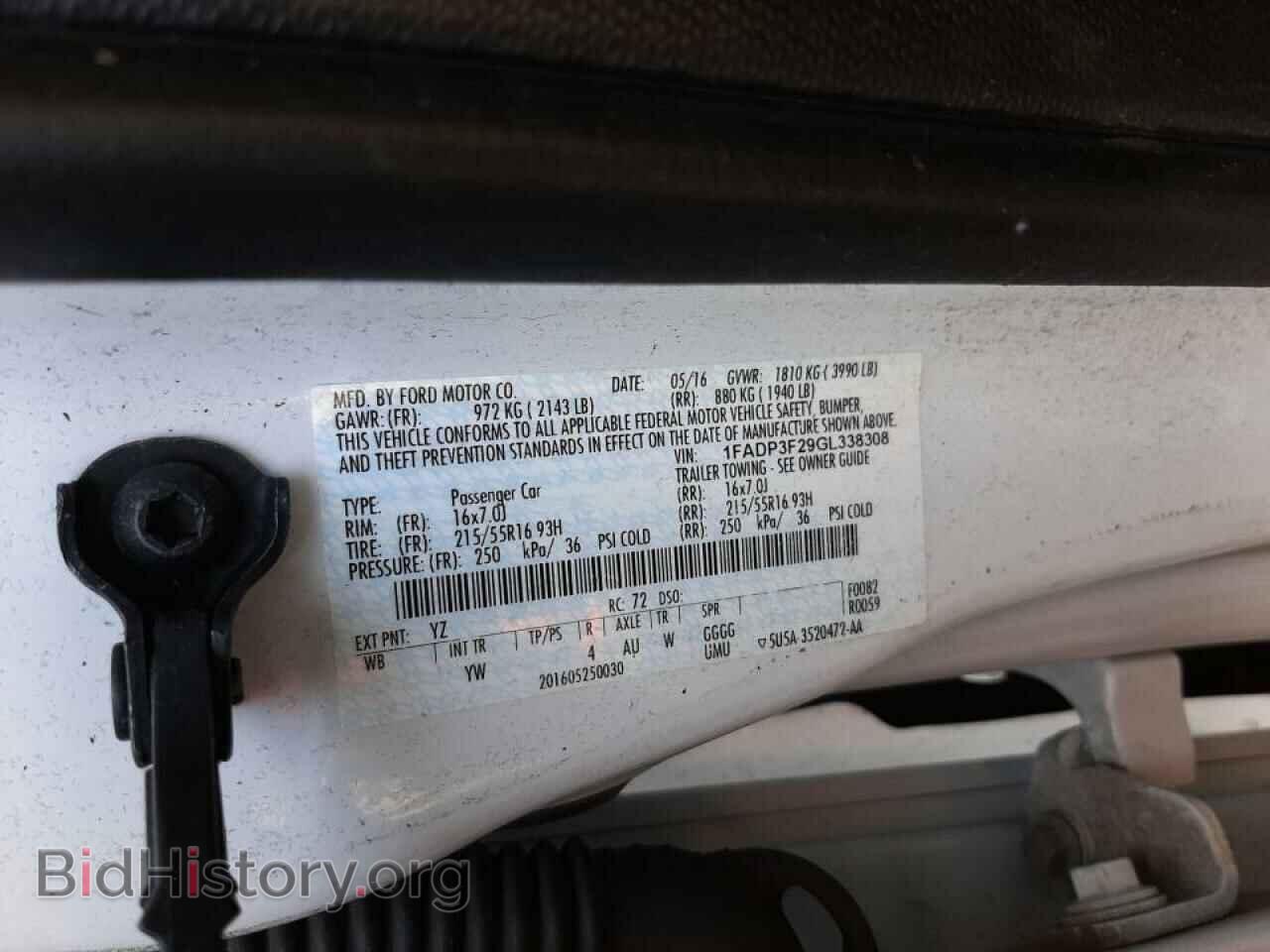 2016 FORD FOCUS - VIN: 1FADP3F29GL338308 - Photo 10