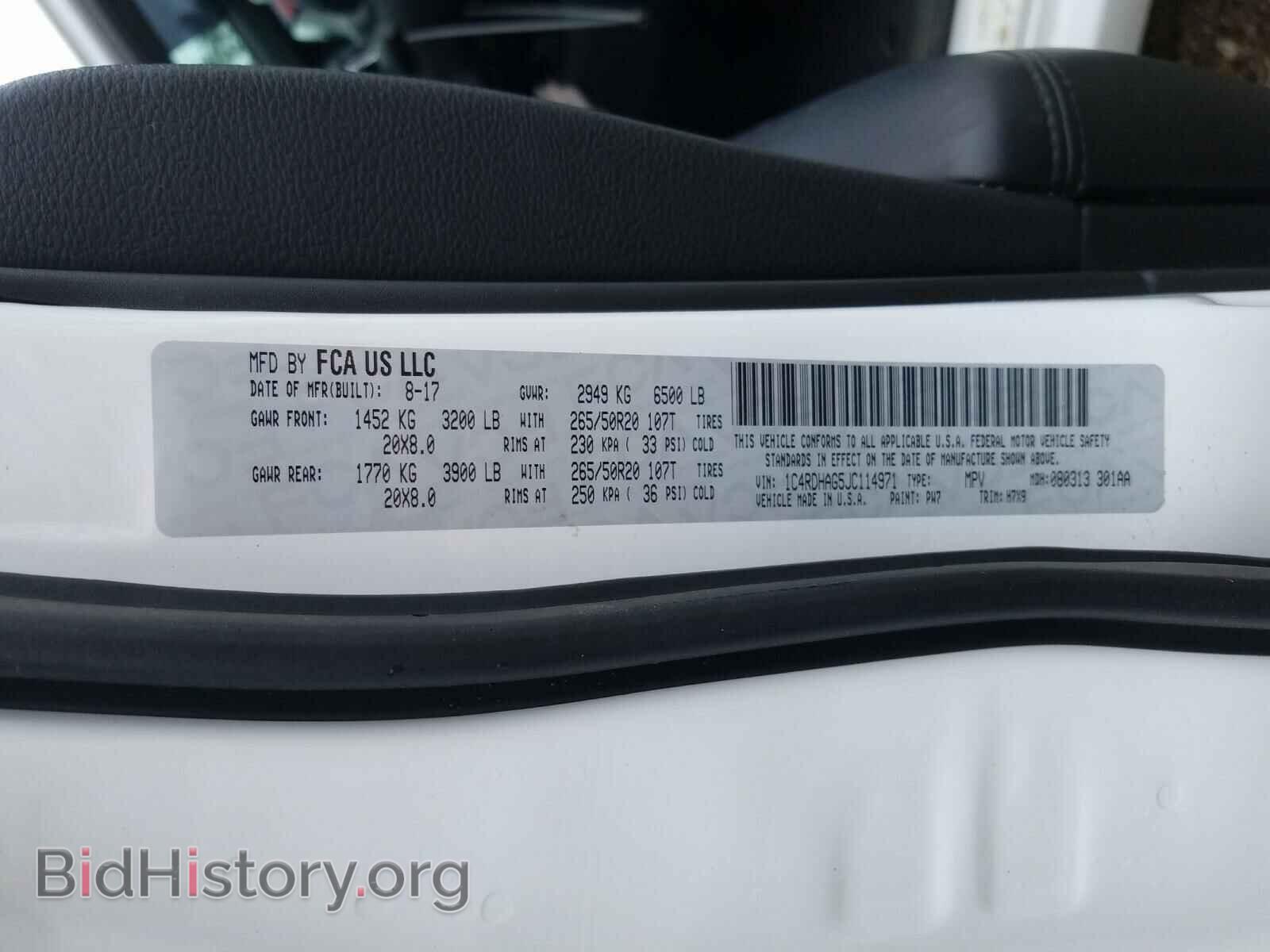 2018 DODGE DURANGO - VIN: 1C4RDHAG5JC114971 - Photo 10