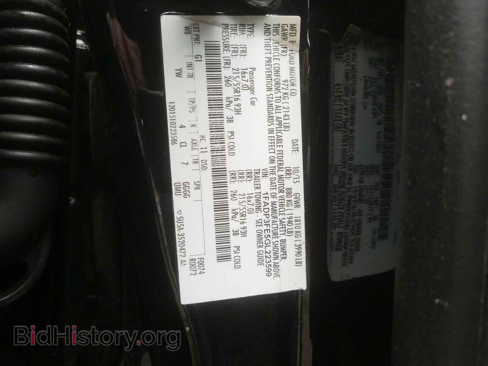 2016 FORD FOCUS - VIN: 1FADP3FE5GL223599 - Фото 10