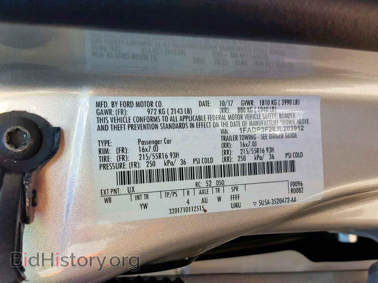 2018 FORD FOCUS SE - VIN: 1FADP3F28JL203912 - Фото 10