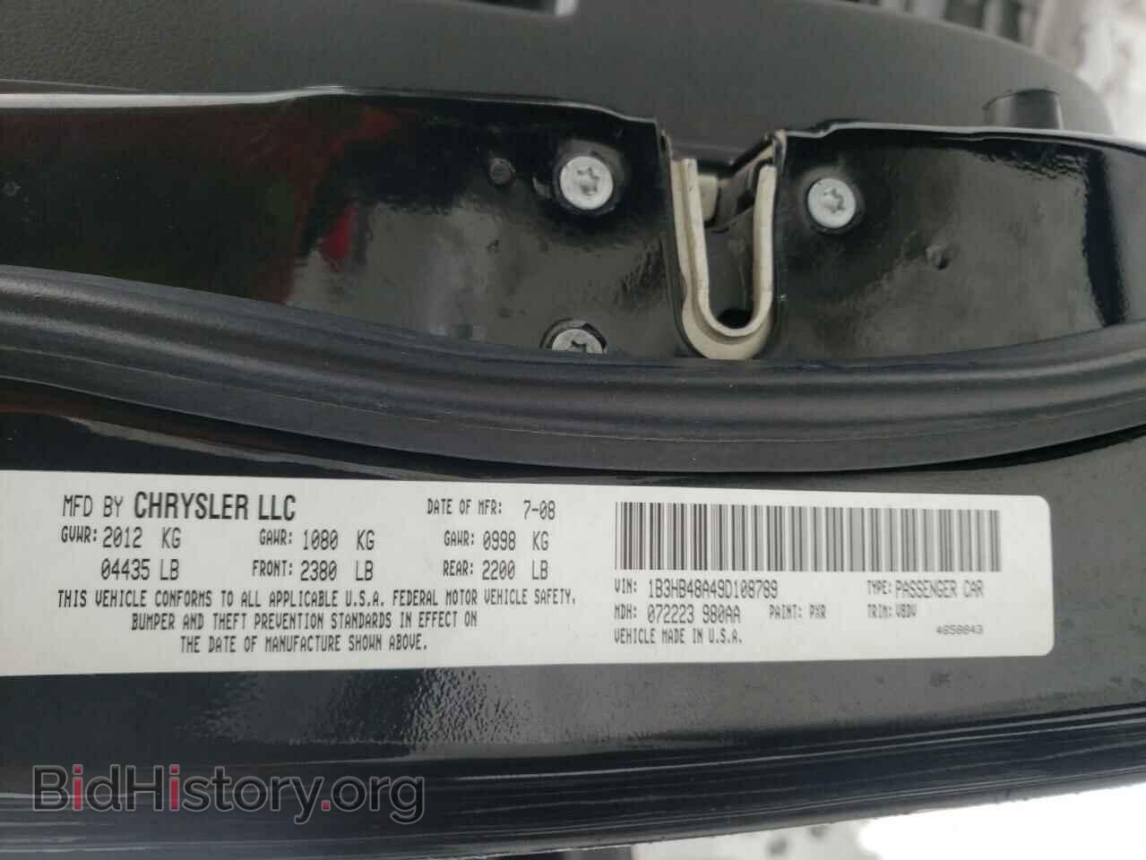 2009 DODGE CALIBER - VIN: 1B3HB48A49D108789 - Фото 12