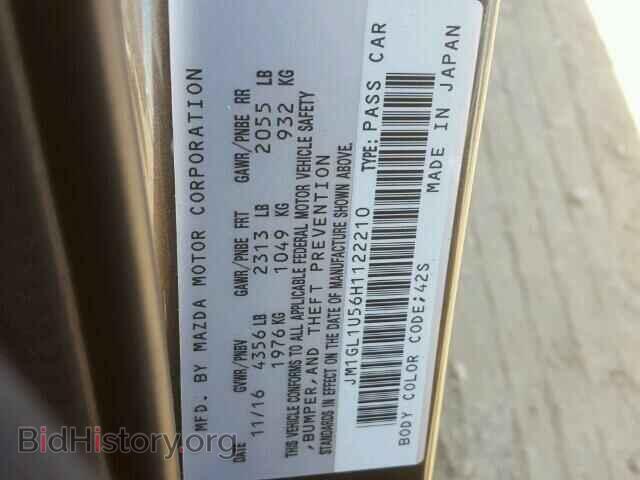2017 MAZDA 6 - VIN: JM1GL1U56H1122210 - Фото 10