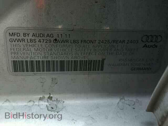 2012 AUDI A4 - VIN: WAUAFAFL7CN016582 - Фото 10