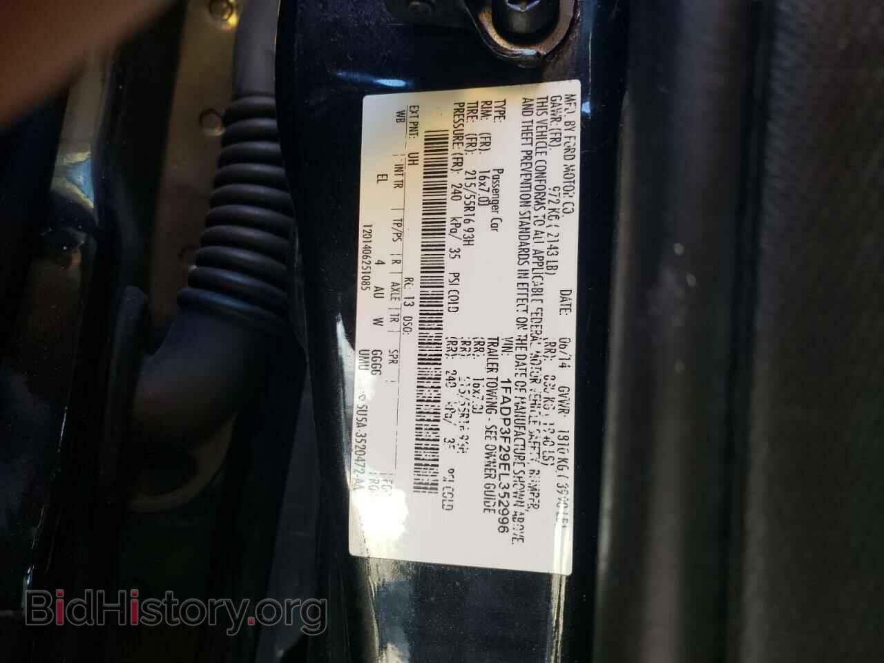 2014 FORD FOCUS - VIN: 1FADP3F29EL352996 - Фото 12