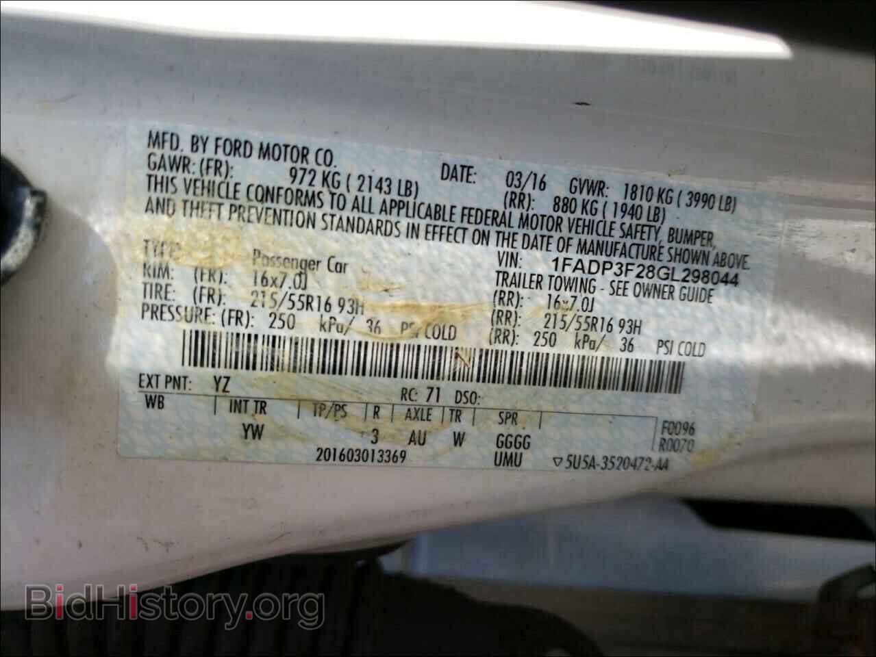 2016 FORD FOCUS - VIN: 1FADP3F28GL298044 - Photo 10