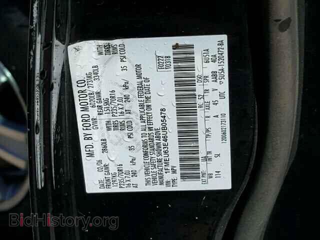 2006 FORD EXPLORER - VIN: 1FMEU63E46UB05478 - Photo 10