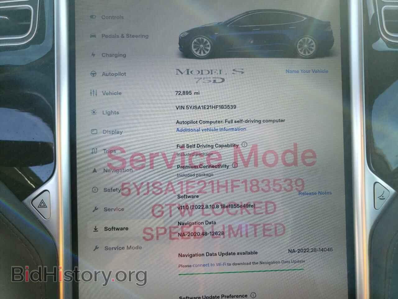 2017 TESLA MODEL S - VIN: 5YJSA1E21HF183539 - Photo 9