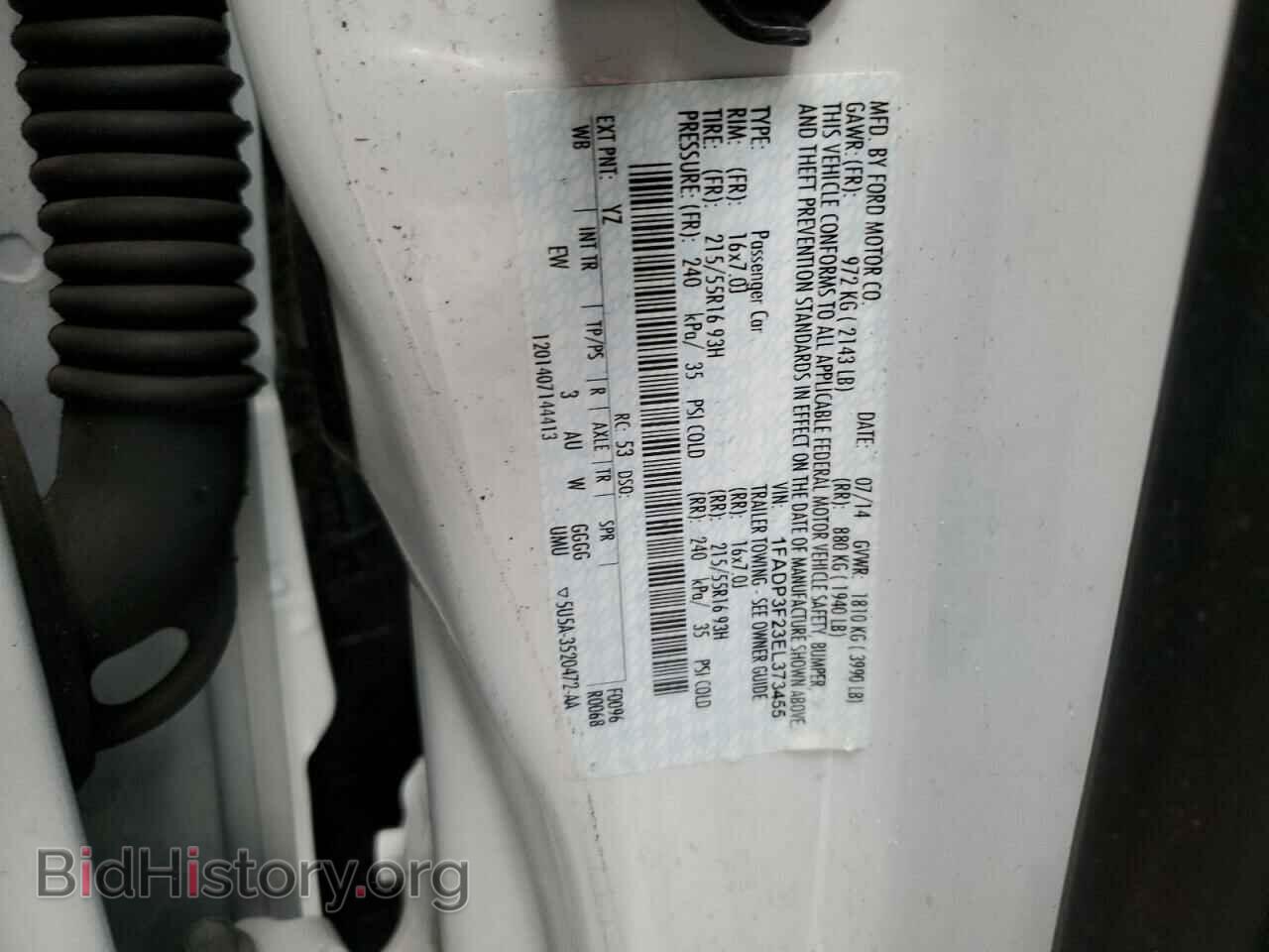 2014 FORD FOCUS - VIN: 1FADP3F23EL373455 - Фото 12