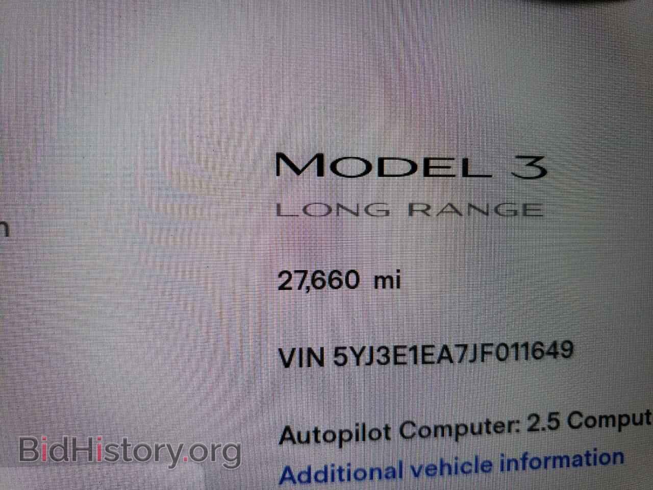 2018 TESLA MODEL 3 - VIN: 5YJ3E1EA7JF011649 - Photo 8