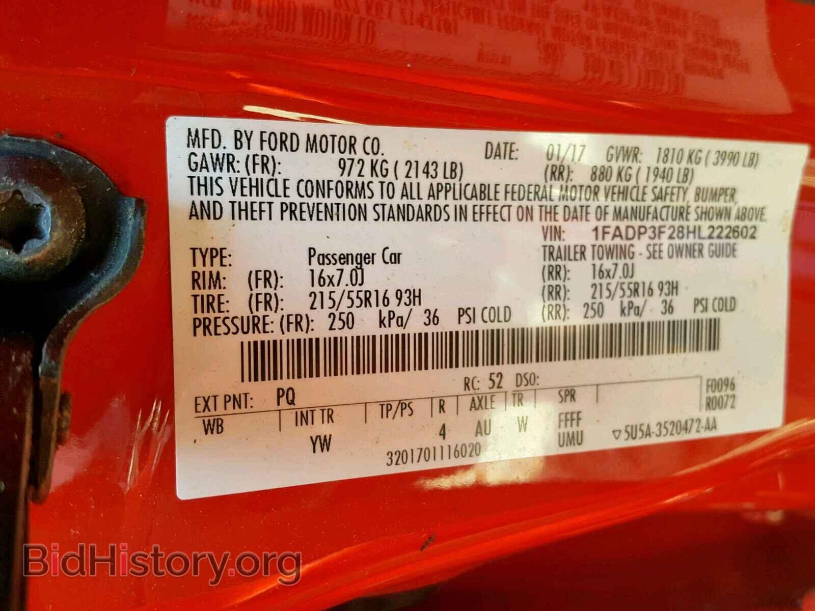2017 FORD FOCUS SE - VIN: 1FADP3F28HL222602 - Фото 10