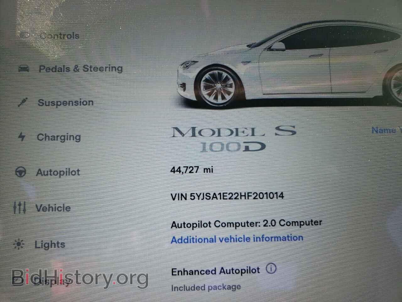 2017 TESLA MODEL S - VIN: 5YJSA1E22HF201014 - Фото 9