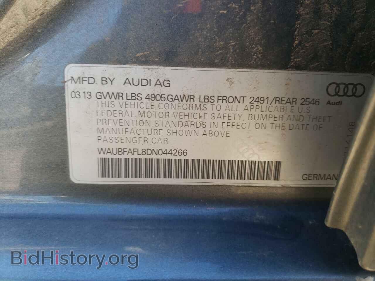2013 AUDI A4 - VIN: WAUBFAFL8DN044266 - Photo 13
