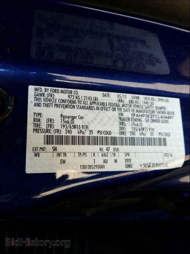 2012 FORD FOCUS - VIN: 1FAHP3E27CL434497 - Photo 10