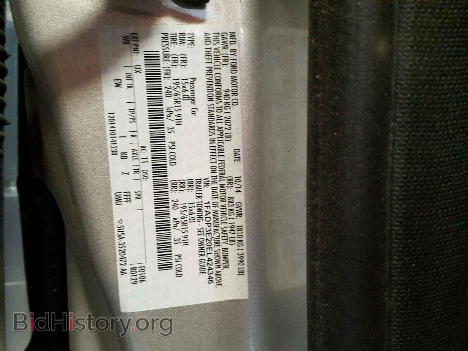 2014 FORD FOCUS - VIN: 1FADP3E20EL424346 - Photo 10