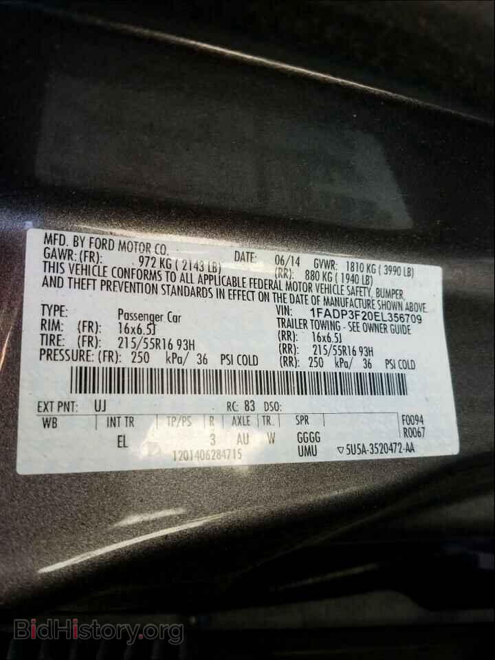 2014 FORD FOCUS - VIN: 1FADP3F20EL356709 - Photo 10