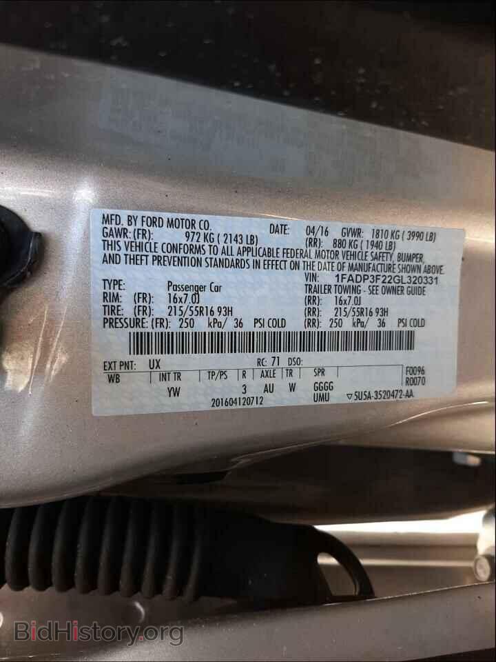 2016 FORD FOCUS - VIN: 1FADP3F22GL320331 - Photo 10