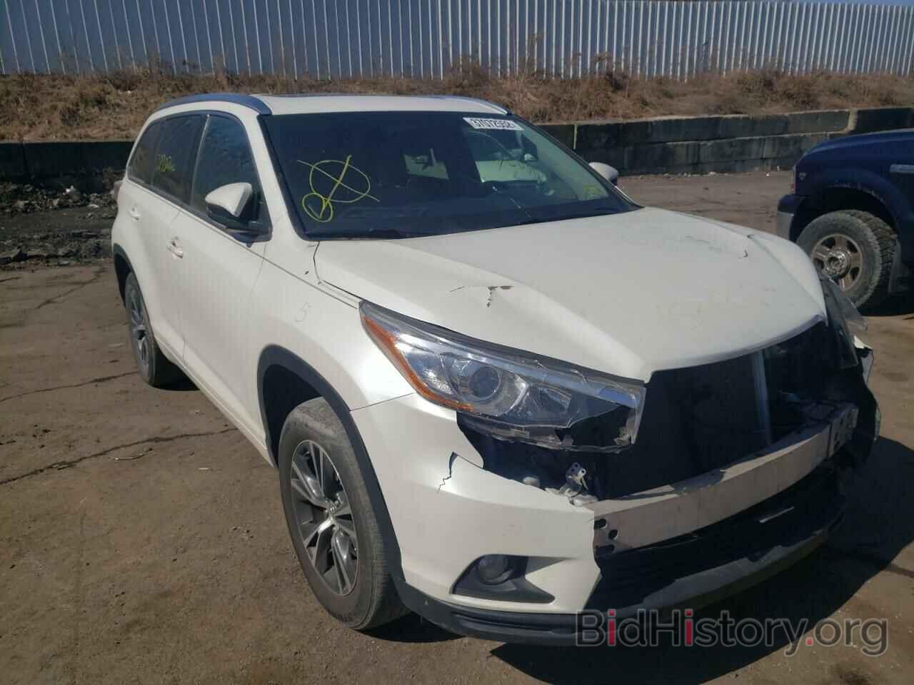 Photo 5TDKKRFHXGS132999 - TOYOTA HIGHLANDER 2016