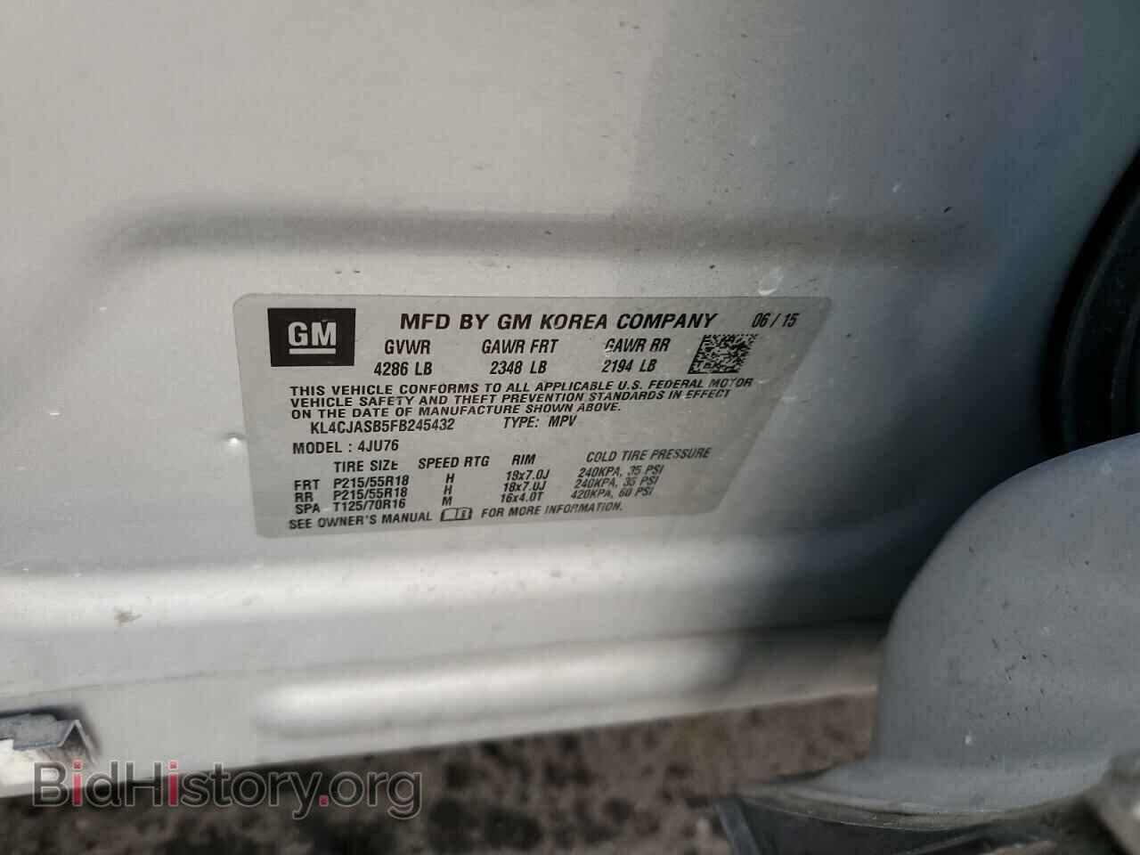 2015 BUICK ENCORE - VIN: KL4CJASB5FB245432 - Photo 13