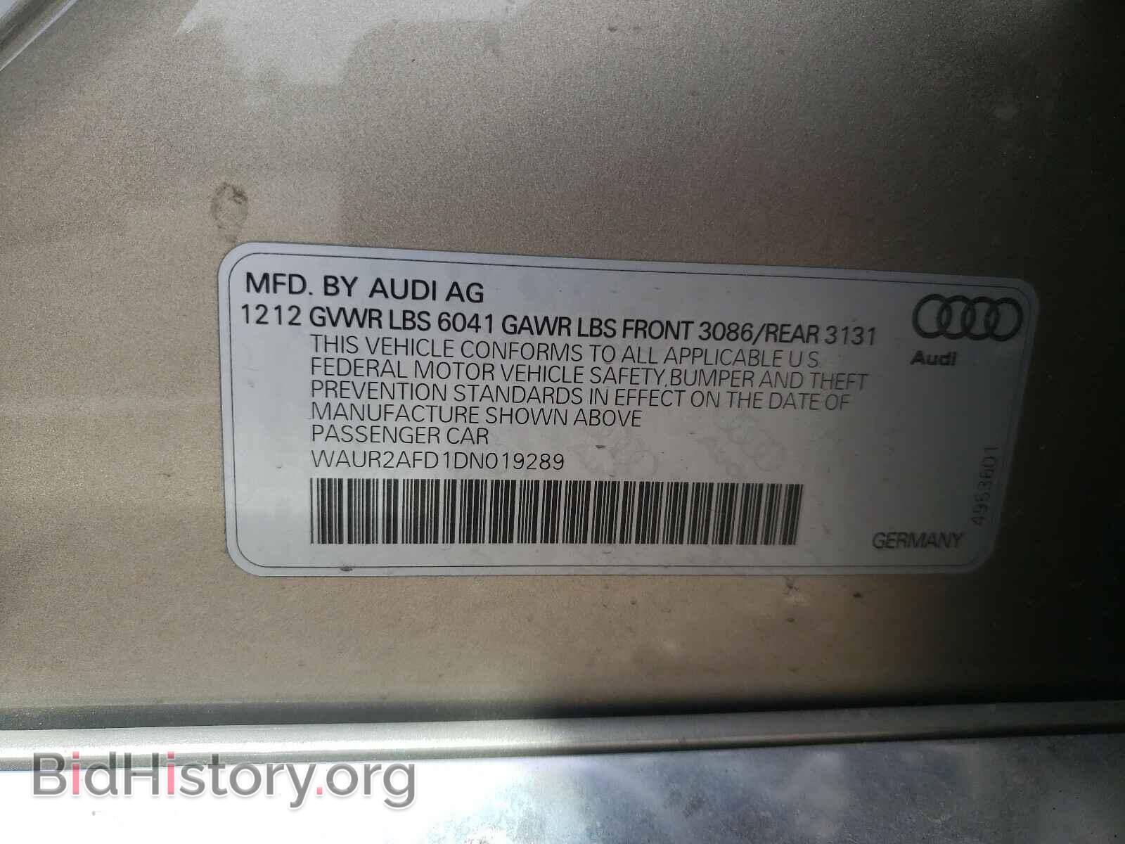 2013 AUDI A8 - VIN: WAUR2AFD1DN019289 - Photo 10