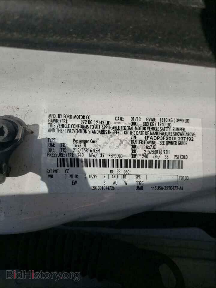 2013 FORD FOCUS - VIN: 1FADP3F2XDL237192 - Photo 10