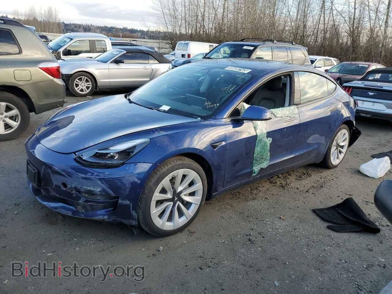 Photo 5YJ3E1EB2NF190472 - TESLA MODEL 3 2022