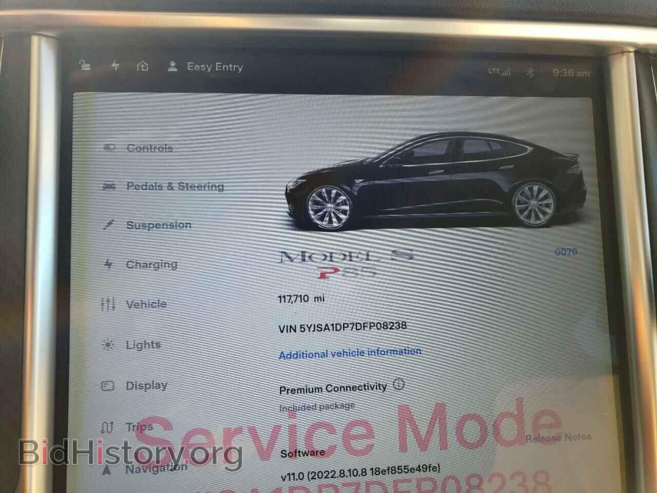 2013 TESLA MODEL S - VIN: 5YJSA1DP7DFP08238 - Фото 9