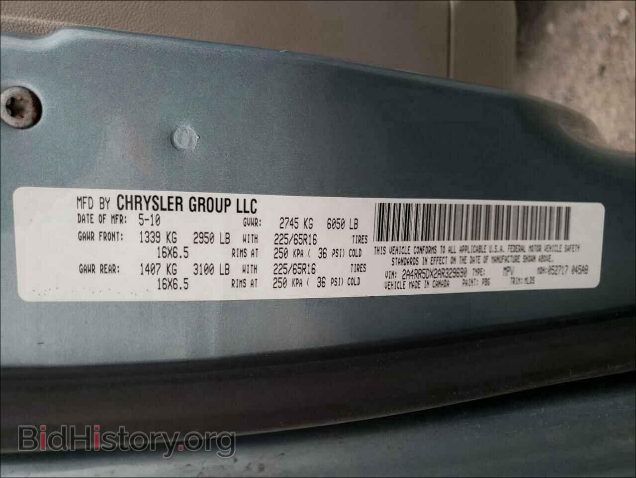 2010 CHRYSLER MINIVAN - VIN: 2A4RR5DX2AR329690 - Photo 10