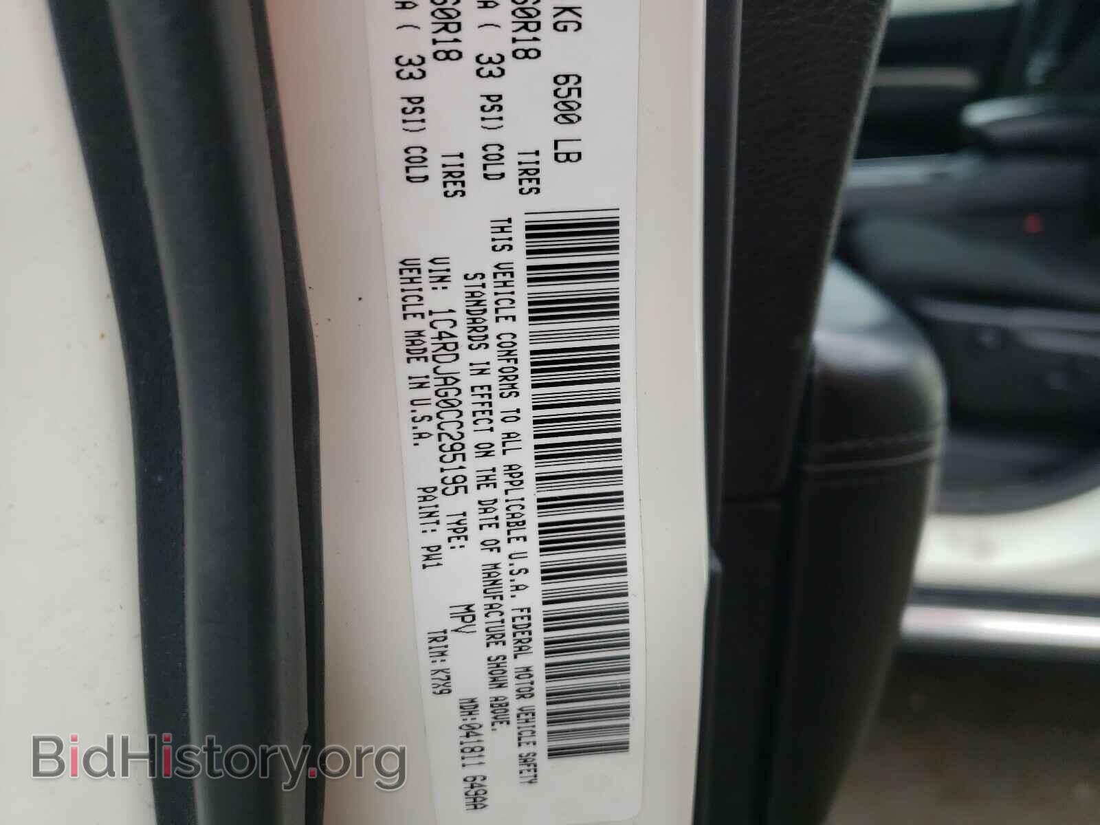 2012 DODGE DURANGO - VIN: 1C4RDJAG0CC295195 - Photo 10