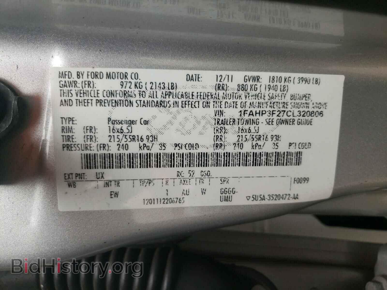 2012 FORD FOCUS - VIN: 1FAHP3F27CL320806 - Photo 10