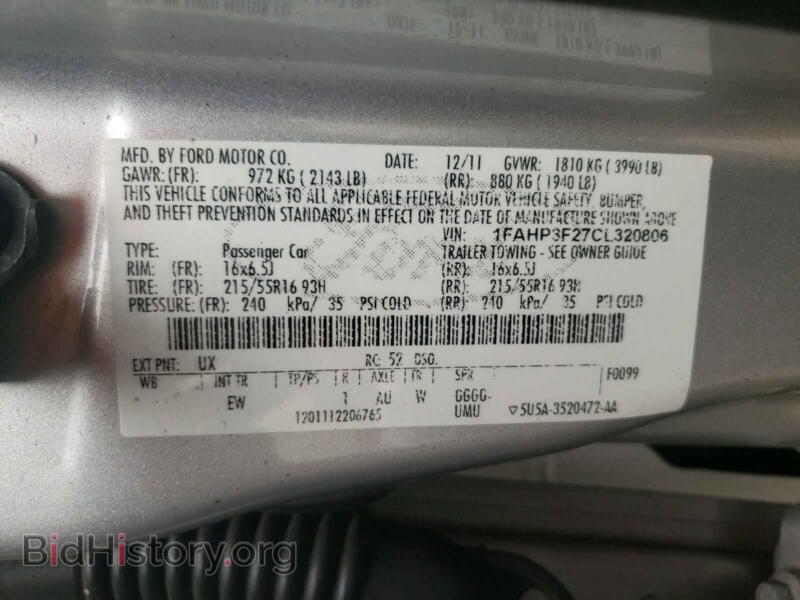 2012 Ford FOCUS (VIN 1FAHP3F27CL320806) — фото 10 из 10