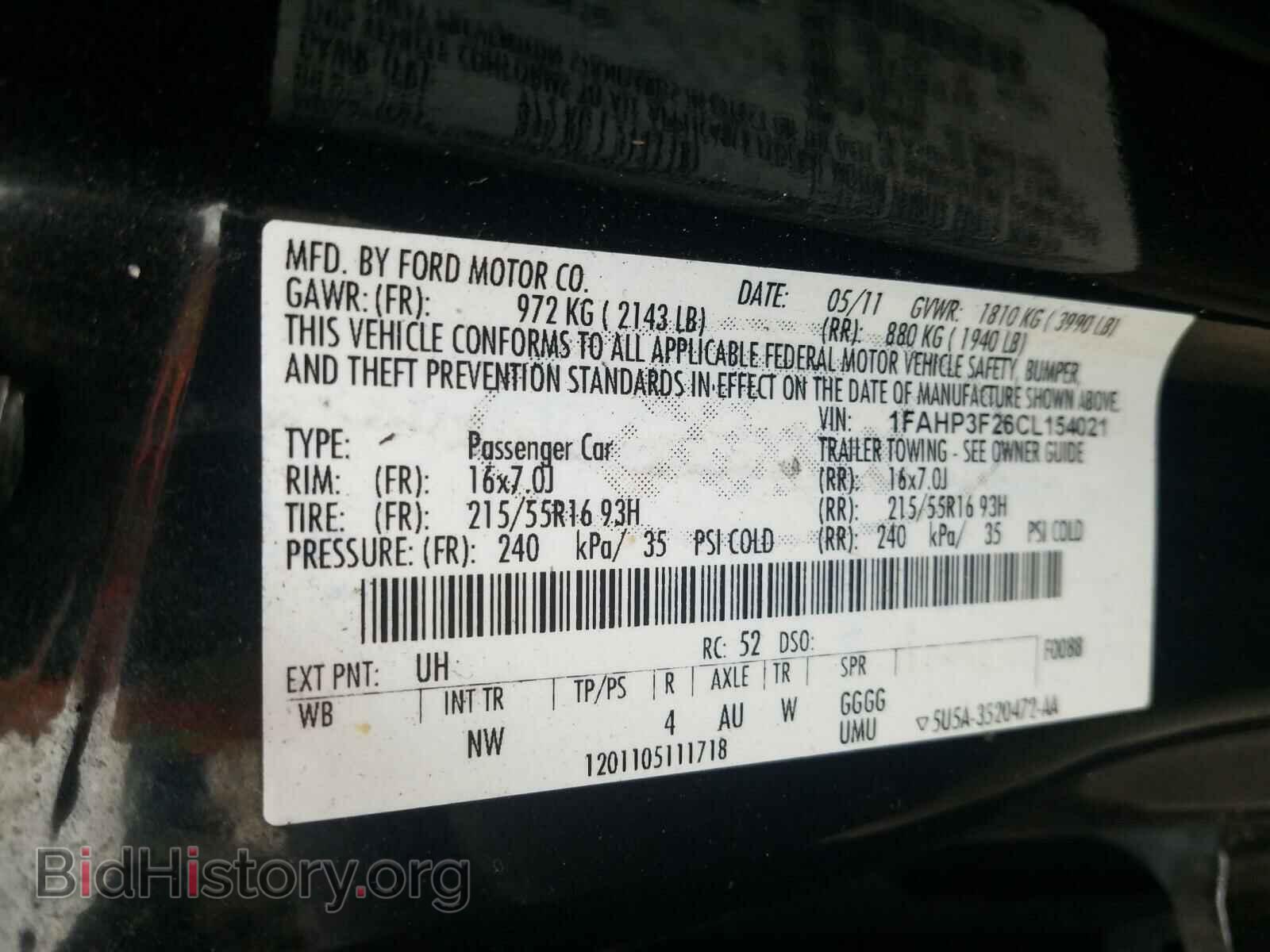 2012 FORD FOCUS - VIN: 1FAHP3F26CL154021 - Photo 10