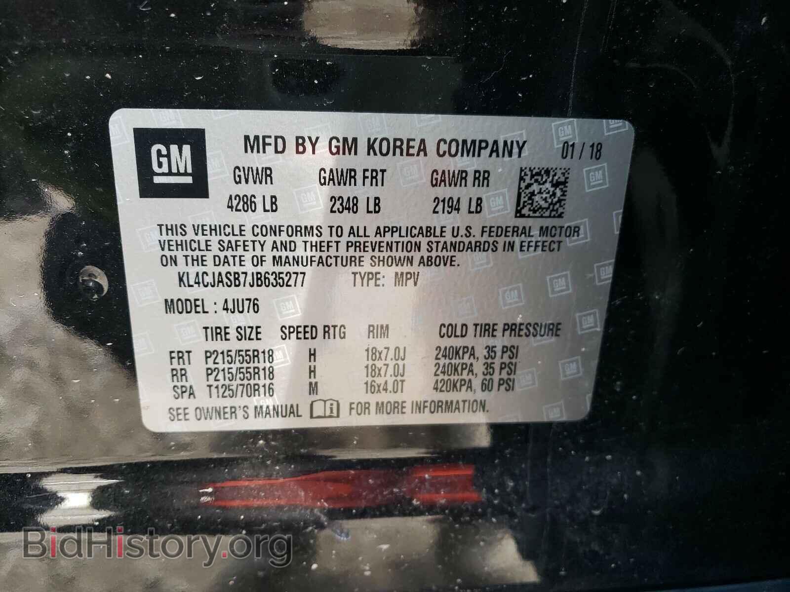 2018 BUICK ENCORE - VIN: KL4CJASB7JB635277 - Photo 10