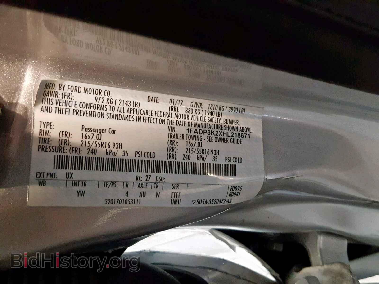2017 FORD FOCUS SE - VIN: 1FADP3K2XHL218671 - Фото 10