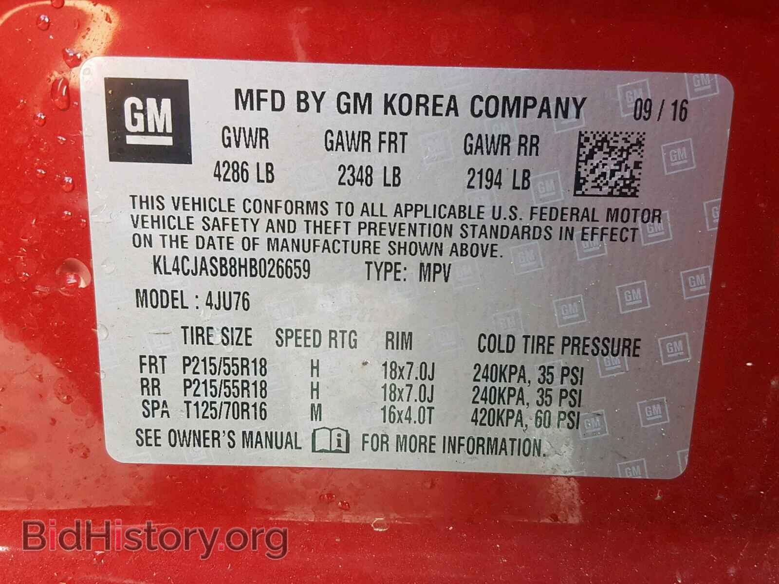 2017 BUICK ENCORE PRE - VIN: KL4CJASB8HB026659 - Photo 10