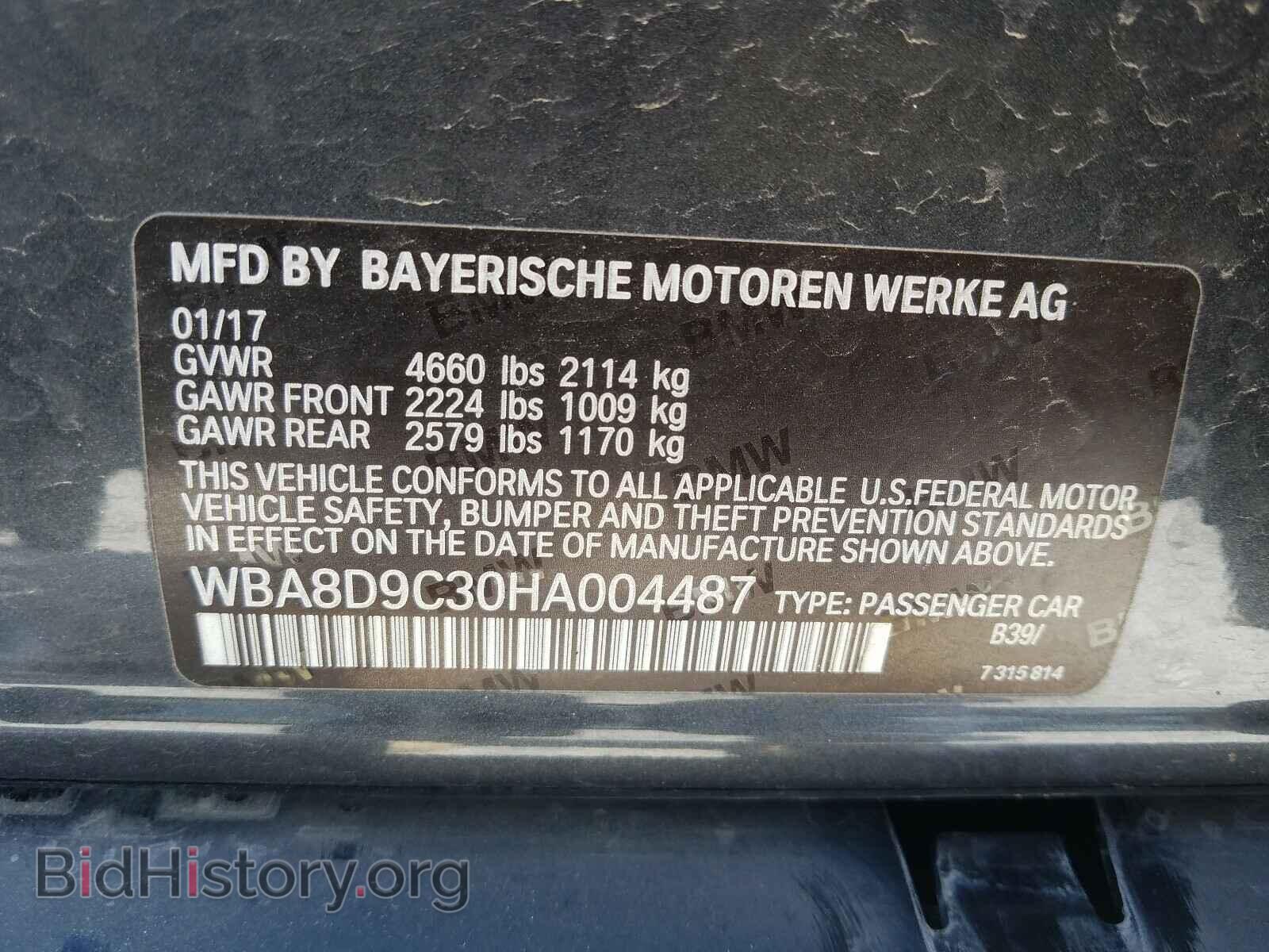 2017 BMW 3 SERIES - VIN: WBA8D9C30HA004487 - Фото 10