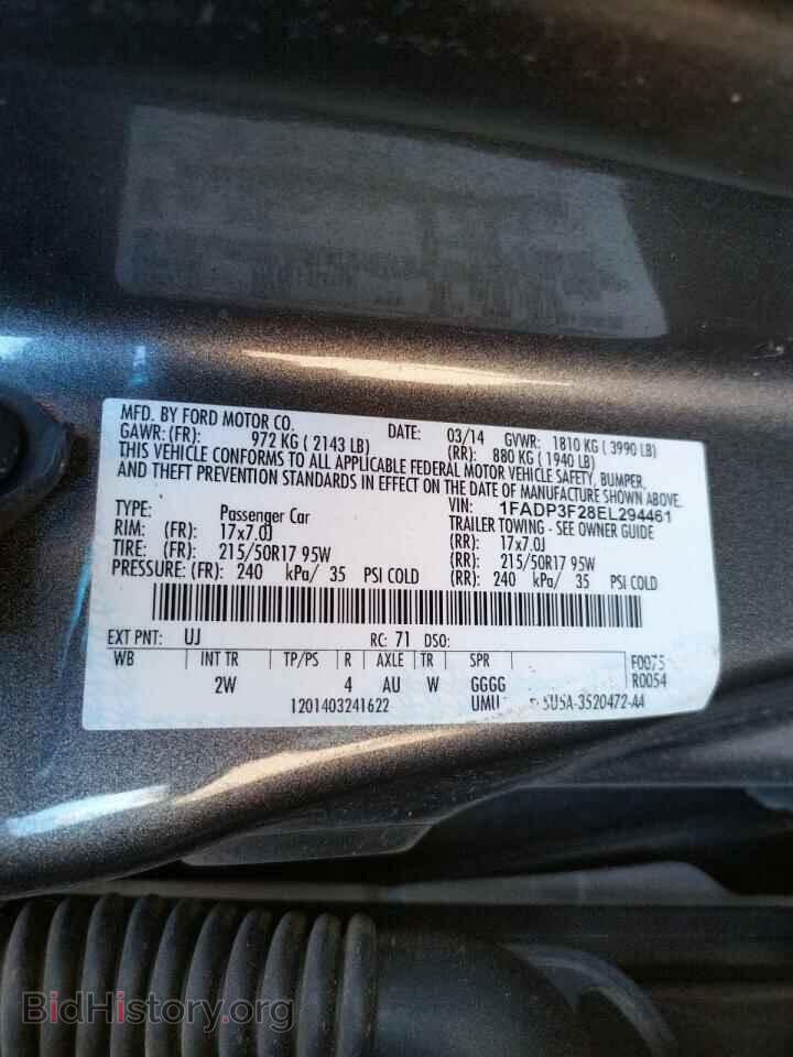 2014 FORD FOCUS - VIN: 1FADP3F28EL294461 - Photo 10