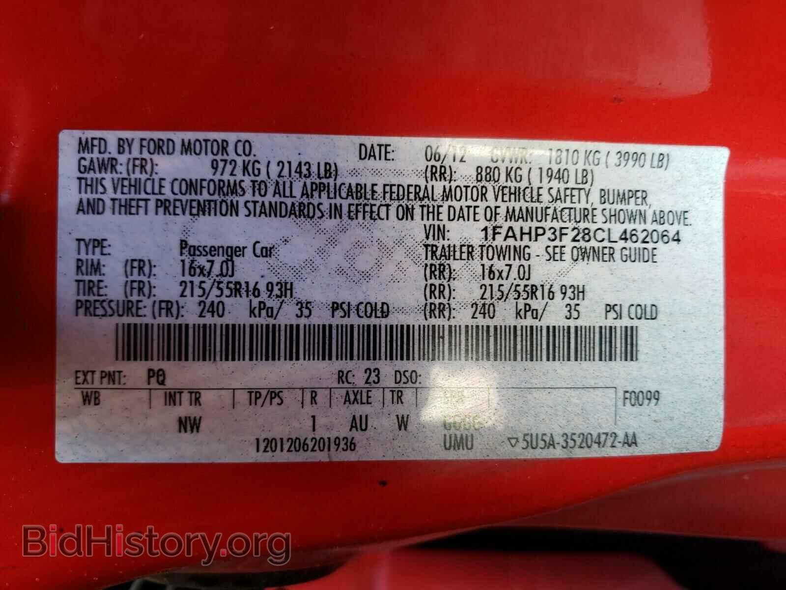 2012 FORD FOCUS - VIN: 1FAHP3F28CL462064 - Photo 9