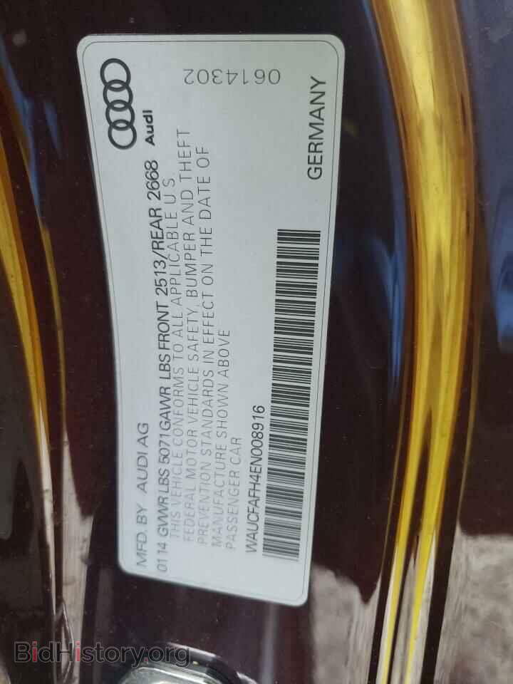2014 AUDI A5 - VIN: WAUCFAFH4EN008916 - Фото 10