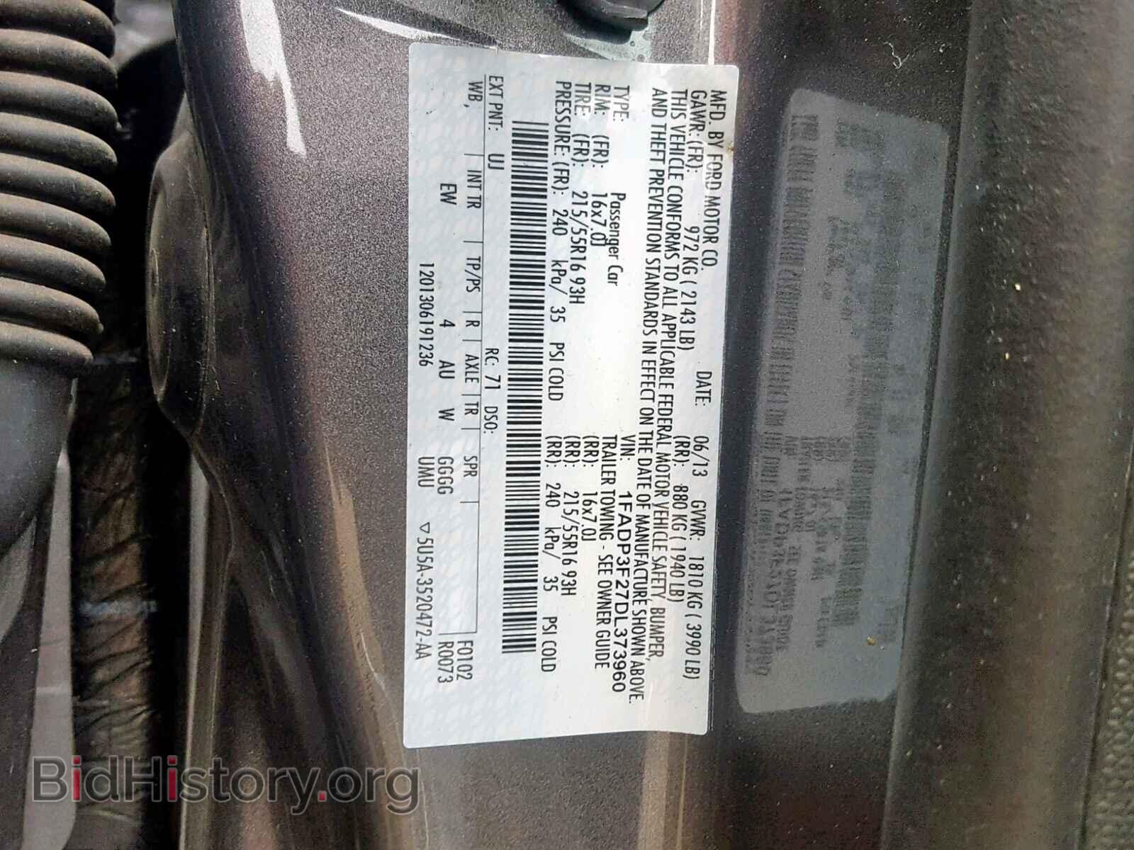 2013 FORD FOCUS SE - VIN: 1FADP3F27DL373960 - Фото 10