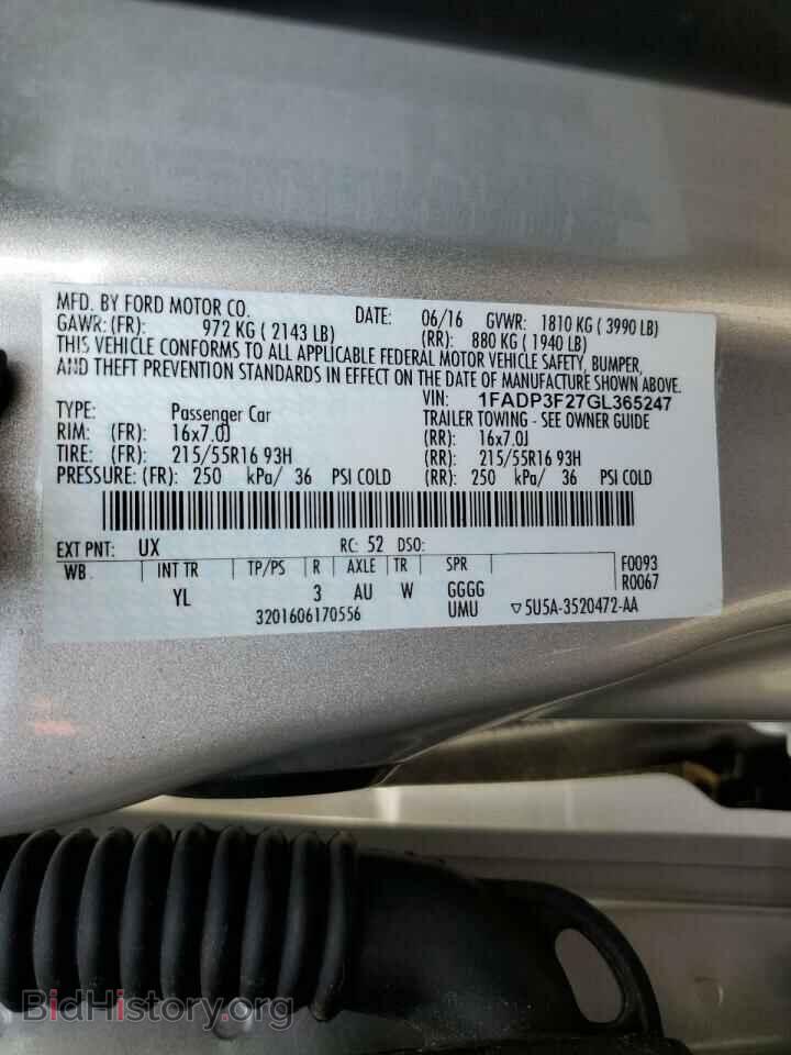 2016 FORD FOCUS - VIN: 1FADP3F27GL365247 - Фото 12
